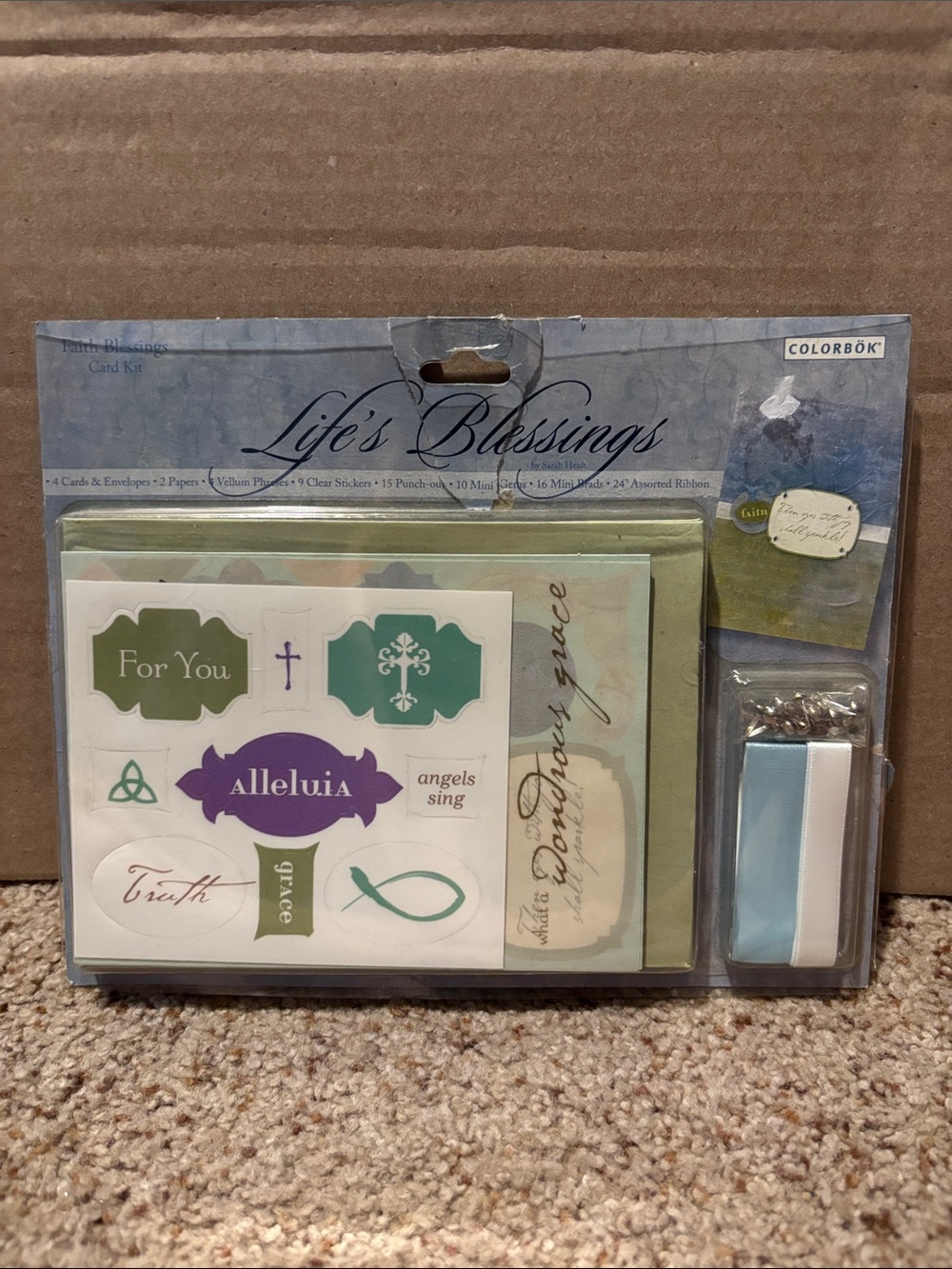 NEW Life's Blessings Card Kit - Green, Teal, Purple Accents